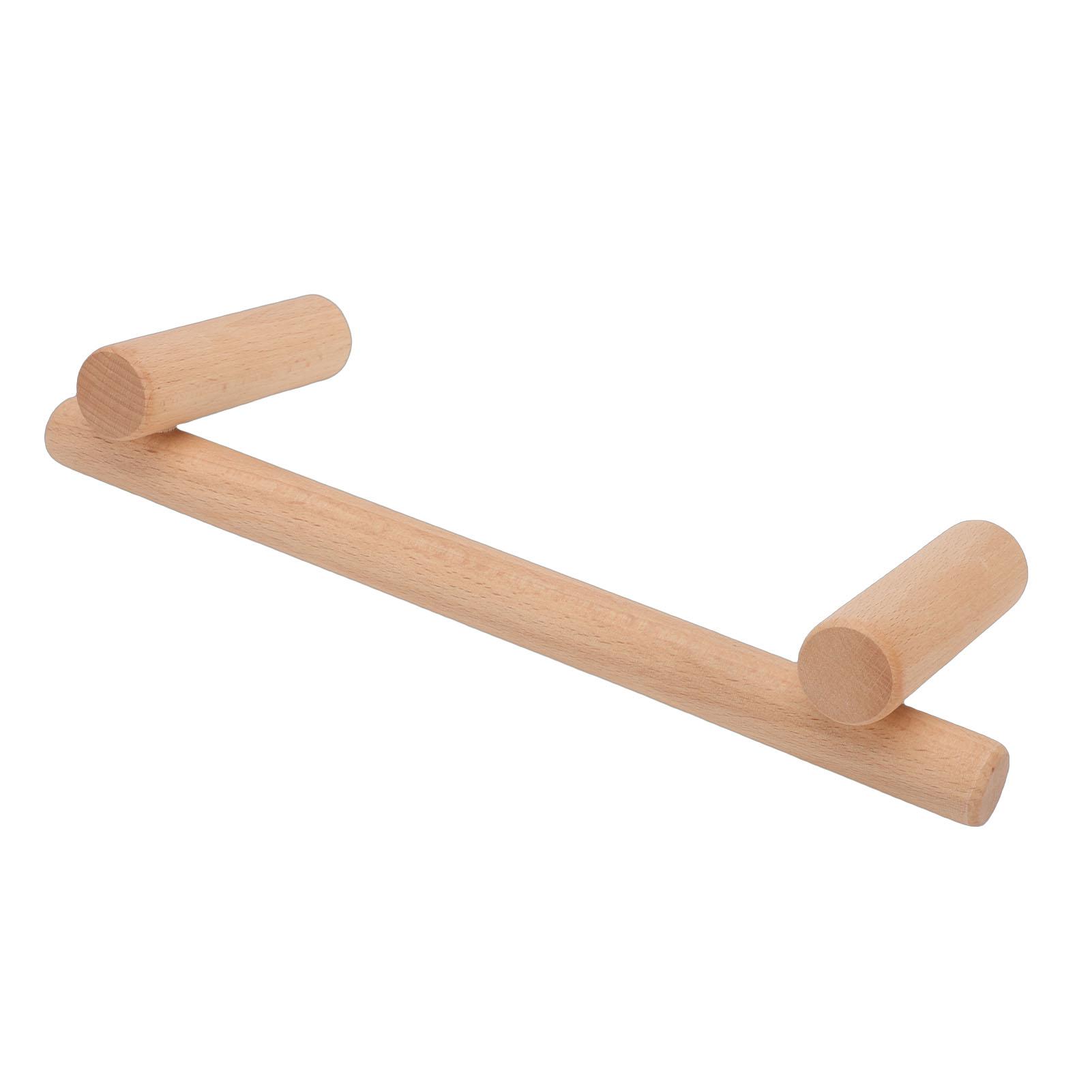 30cm Beech Wood Towel Rack Wall Mounted Japanese   Bathroom Towel Storage Bar Holder