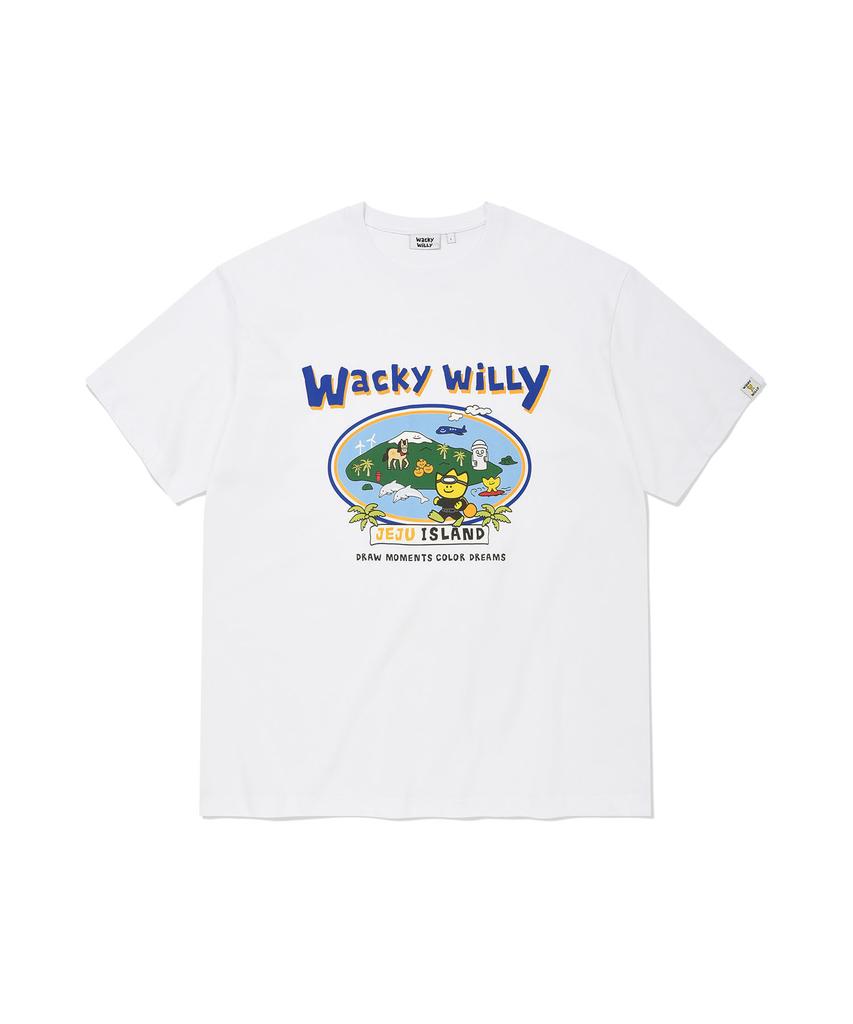 WACKY WILLY Kiki Travel Series Jeju T-Shirt White