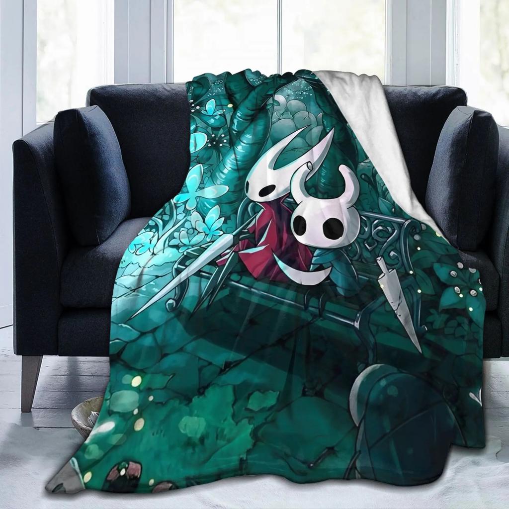 Hollow Knight Silk Song Fran Velvet Blanket for Autumn and Winter Breathable Super Warm Sofa Bed Blanket Warm and Soft Plush Bla
