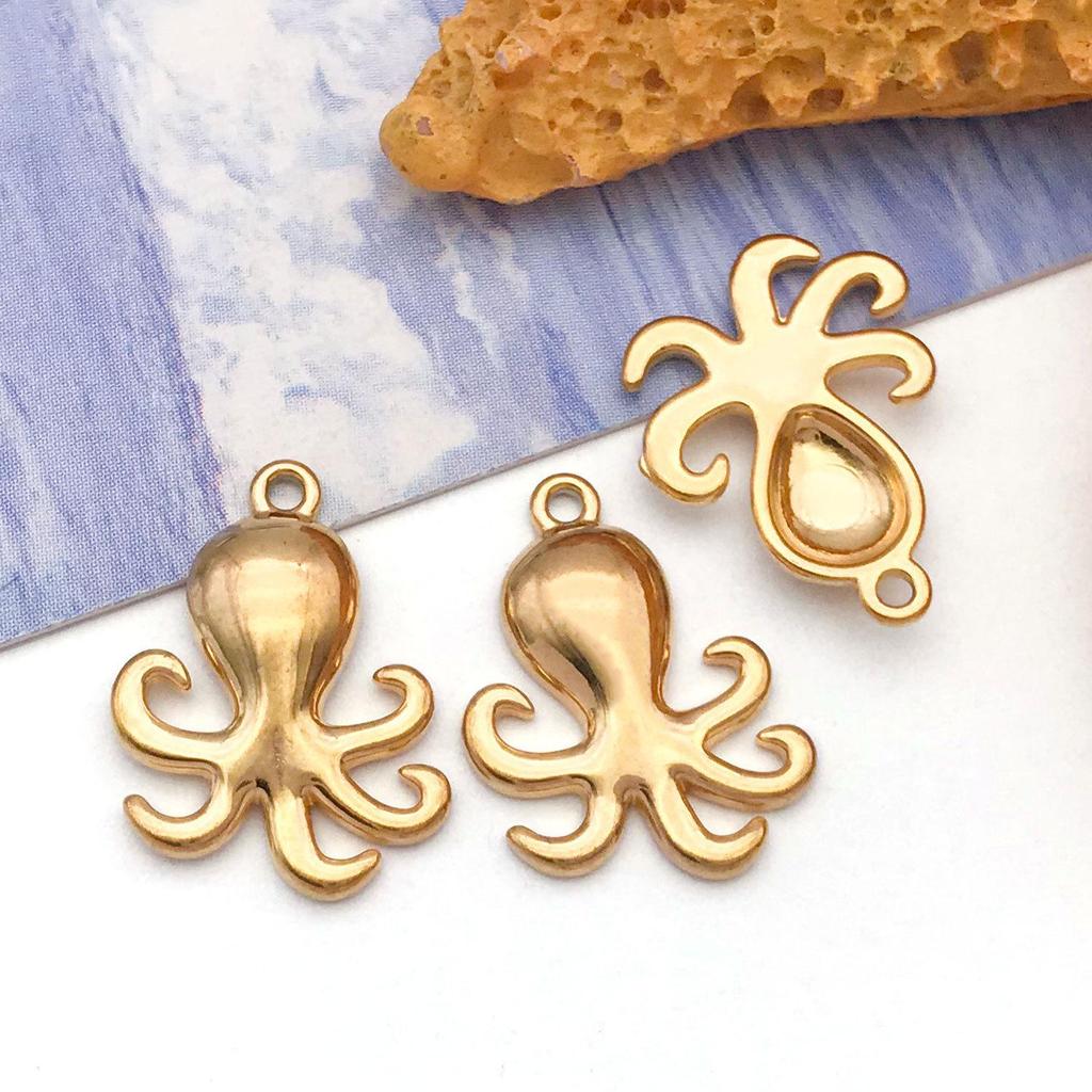 Ocean-Themed Animal Charms: Octopus, Crab, Dolphin, Starfish, Turtle Pendant for DIY Bracelets & Necklaces