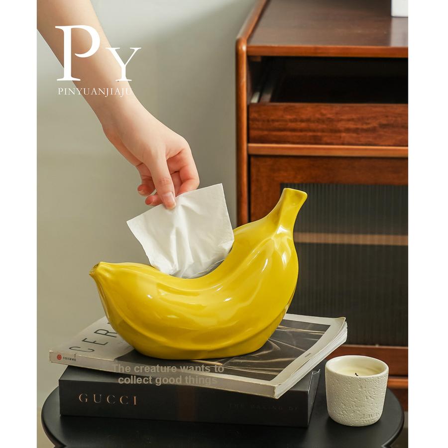 

Minimalist Elegant Cute Creative Tissue Box for Living Room Dining Room Bathroom жёлтый