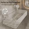 No-Drill Bathroom Suction Cup Storage Shelf, Multi-functional Wall-Mounted Washstand Organizer