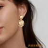 Simple and Atmospheric Stud Earrings, Versatile Temperament, Sweet and Cool, Light Luxury Texture, Glossy Geometric Oval Earrings