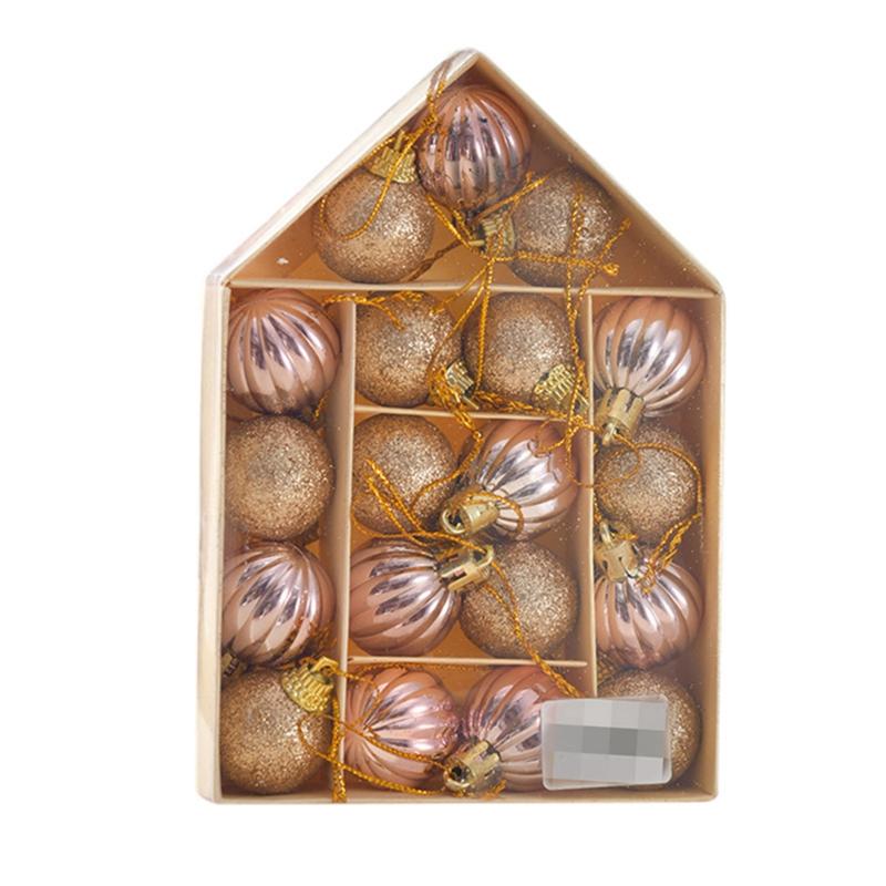 Colorful Christmas Ball House Set Ornaments Pinecone Christmas Ball Candy Pendant Xmas Tree Hanging Pendants New Year Gift 2025