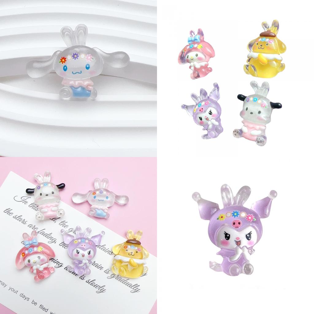 Sevimli Hayvan Reçine Aksesuarları Kendin Yap Telefon Kılıfları ve Saç Aksesuarları İçin Krem Jel Malzeme