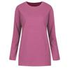 Shop   Women Loose FiT Slub Round Long Sleeve T shirT Brown Dai Wsh 1009