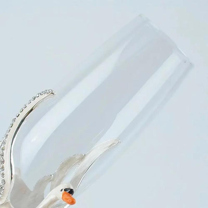 Kreativer Champagnerbecher aus Kristallglas, Schwanen-Emaille-Rotweinbecher, Luxus-Glasbecher, originelles Cocktailgläser-Set, Gläser für Getränke