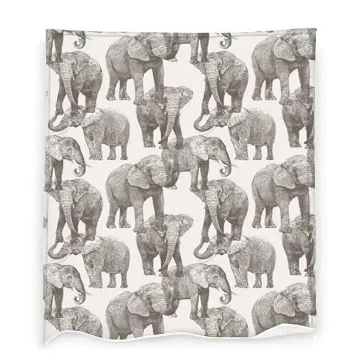 Cute Elephant Print Throw Blanket African Animals Warm Cozy Flannel Home Decor Colorful Dreamy Bubbles Pattern