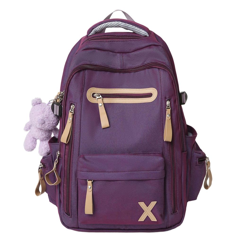 Schoolbag Korean version ins new high-value college style simple backpack couple light travel mountaineering large-capacity backpack