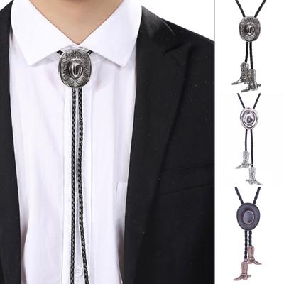 Vintage Bolo Tie for Women Men Collar Pendant Necktie Western Cowboy Necklace Bolo Tie Country Concert Rodeos Neckwear