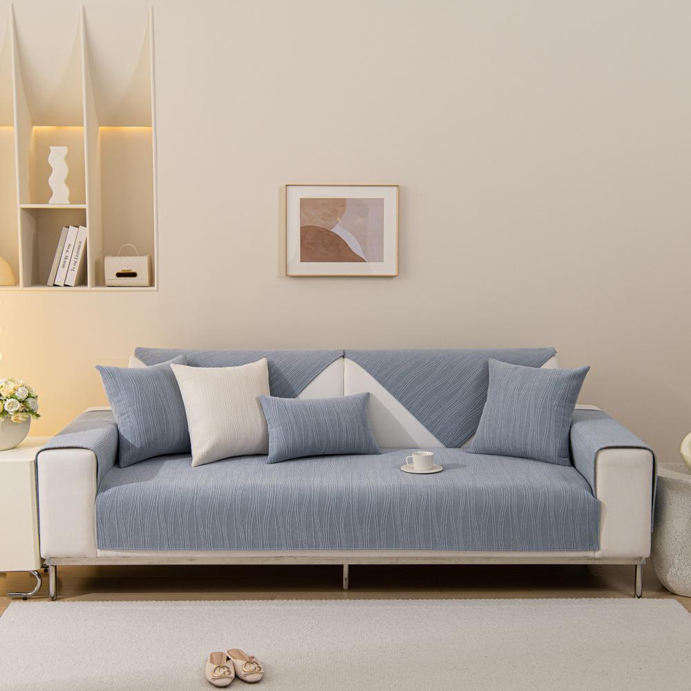 Das neue Chenier Sofakissen ist schlicht und modern, die Ganzjahres-Sofarückenlehnenabdeckung ist allumfassend, rutschfestes Abdecktuchhandtuch.