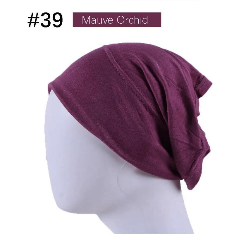 Modal Solid Color Women's High-Elasticity Mercerized Cotton Malaysian Tube Beanie Arabic Snood