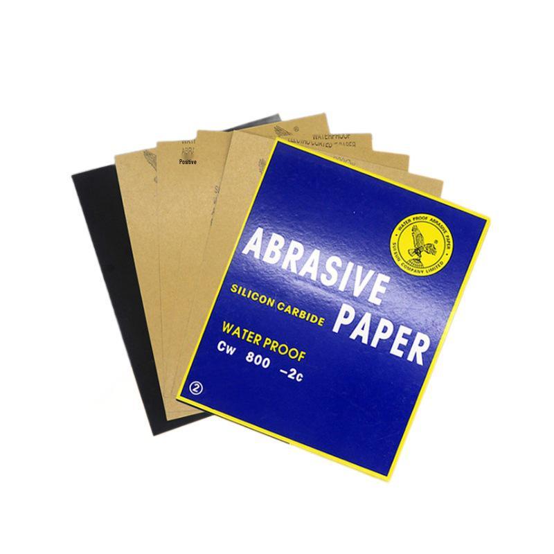 Eagle Brand Silicone Carbide Waterproof Sandpaper Sheets, 60-2000 Grit, for Wet Polishing and Wall Putty Sanding