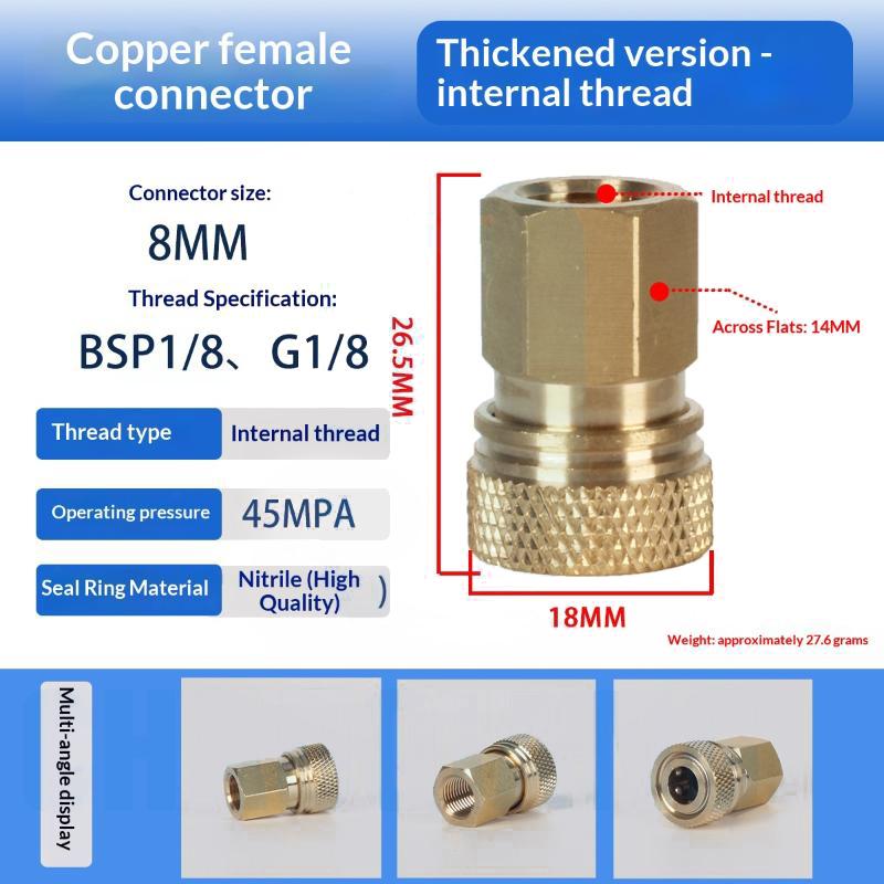 Luft HPA Soft Verlängert Luftbefüllung Schnellverschluss Adapterbuchse 1/8BSP(G1/8) 8mm Außengewinde Nippel Zubehör