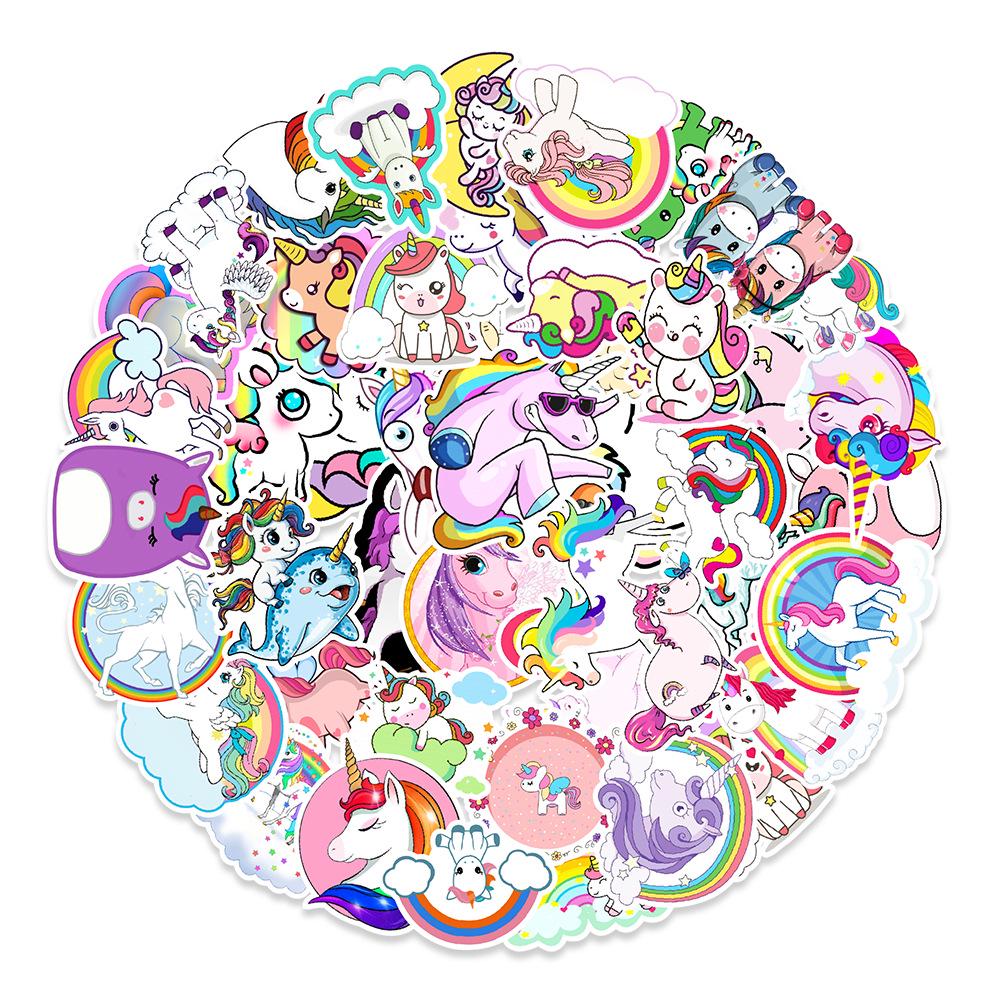 Unicorn Graffiti Stickers for Suitcases, Guitars, Phones, and Tablets - 100 Sheets