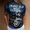 Motorcycle T-shirt New 3D Print Short Sleeve Vintage Classics TShirt For Mens Street Ride Biker Shirts Tops Oversized Tee Shirt
