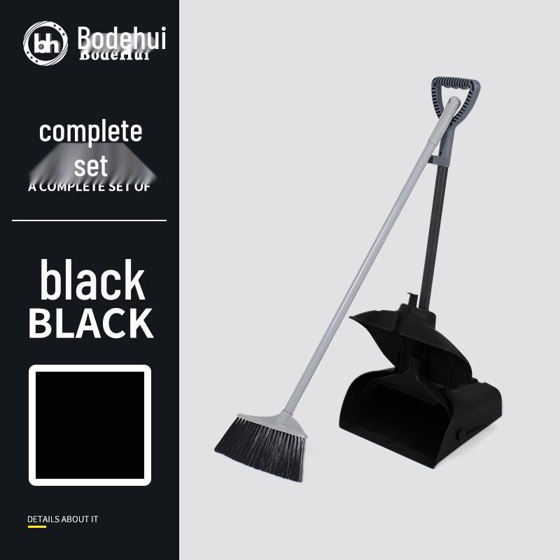 Windproof Thickened Broom & Dustpan Set with Soft Bristles for Household Cleaning Broom