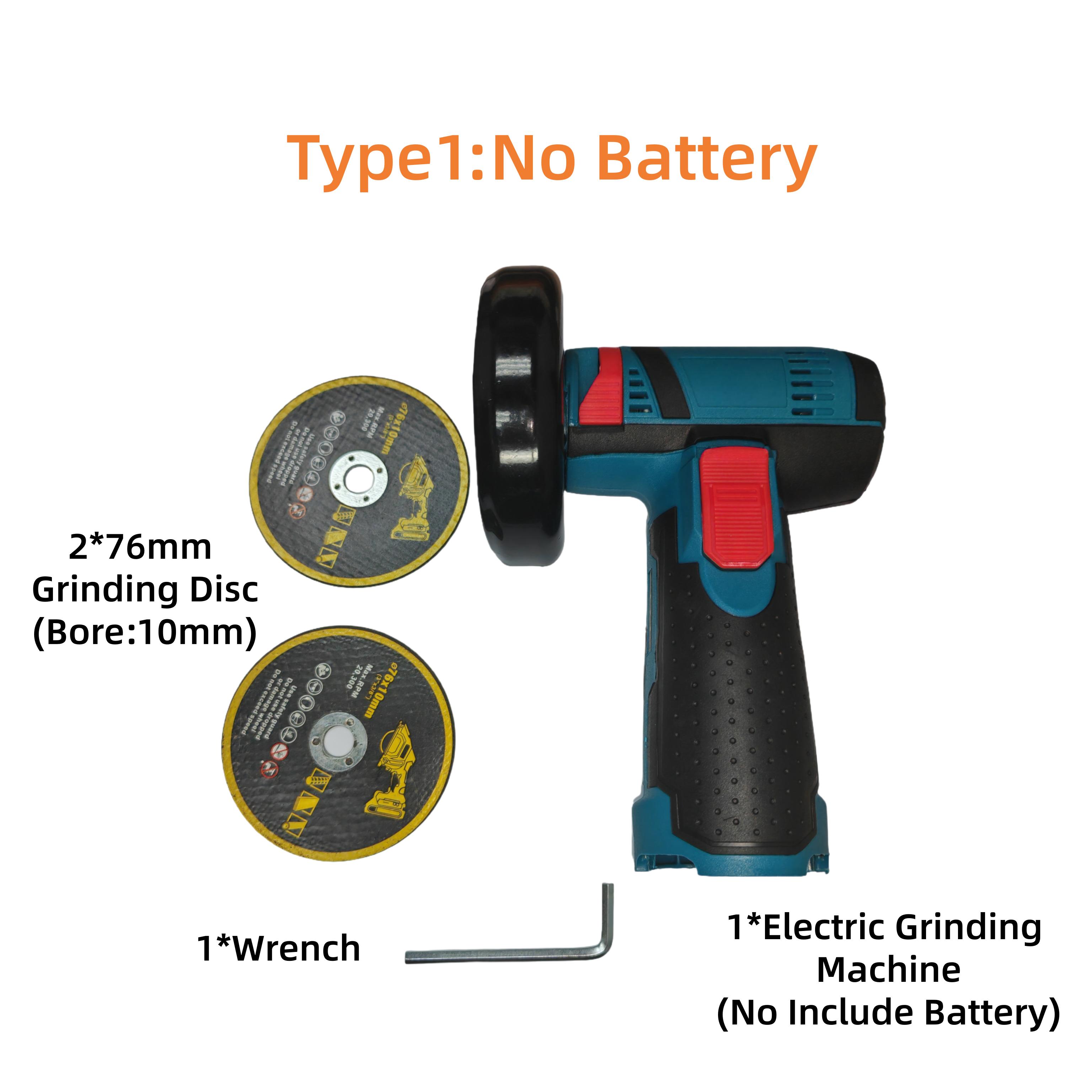 

3-дюймовая мини-многофункциональная углошлифовальная машина, ручная литиевая углошлифовальная машина, бытовой электрический шлифовальный инструмент Type1：No Battery