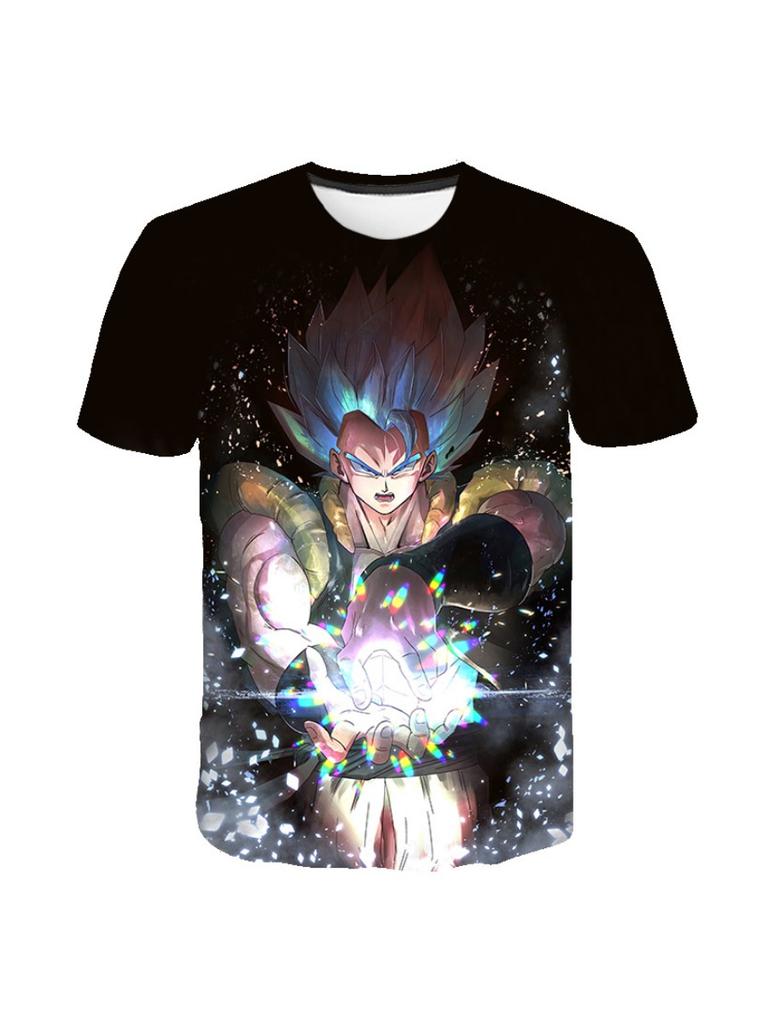Summer 3D Print T-shirt Anime Character Son Goku Super Saiyan T-shirt Boy Children's Clothes T-shirt