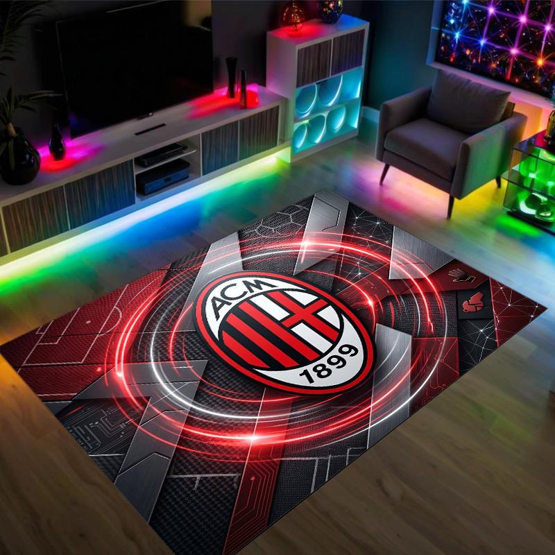 AC Milan Design Crystal Velvet Carpet Cozy Non?Slip Printed Rug For Bedroom Living Room Entrance