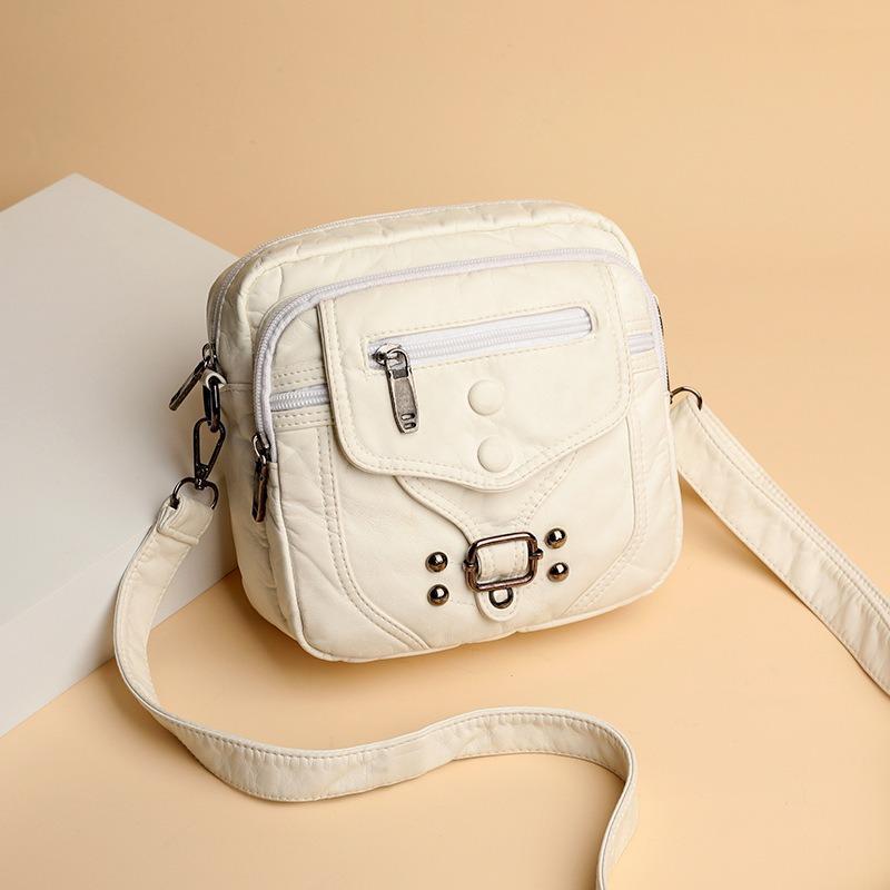 Summer New Soft Leather Ethnic Style Women's Small Bag Casual Shoulder Bag Mobile Bag Less