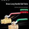 Brass Thickened Ball Valve with Long Handle - Available In 2, 3, 4, 6 Points; Male, Female, Double Male, Double Female Threads.