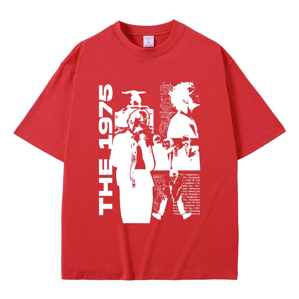 Rocková kapela The 1975 Being Funny in A Foreign Language Potisk Tričko Matty Healy Grafická Trička Indie Alternativní Módní Tričko