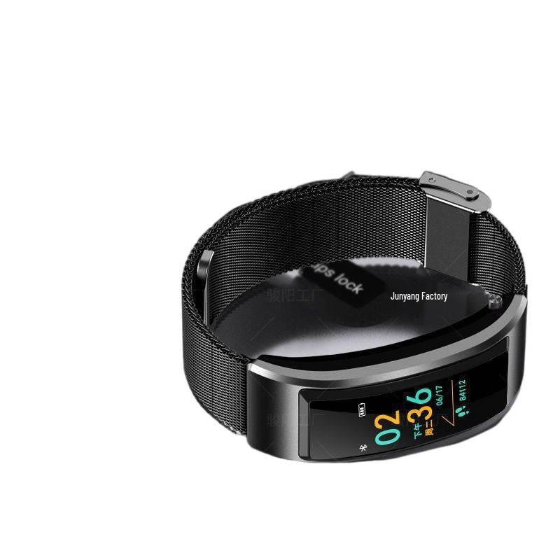 Smart Sports Bracelet: Heart Rate & Blood Oxygen Monitor with Bluetooth Earphones for Men & Women