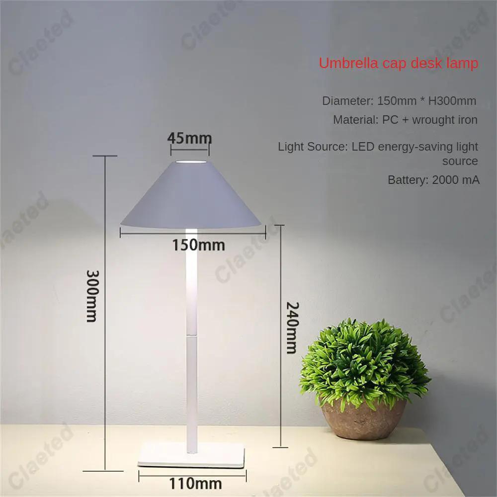 

Креативный офисный ресторан бар настольная лампа перезаряжаемая учебная настольная лампа для чтения сенсорный светодиодный светильник с USB-портом для зарядки беспроводной White