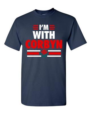Ich bin mit Corbyn Politiker Wahlkampf Unterstützung DT Erwachsenen T-Shirt Tee Unisex T-Shirt