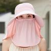 1pcs Casual Foldable Shawl Fisherman Hat Wide Brim Adjustable Ice Silk Sunscreen Hat Anti UV Breathable Tea Picking Hat Summer