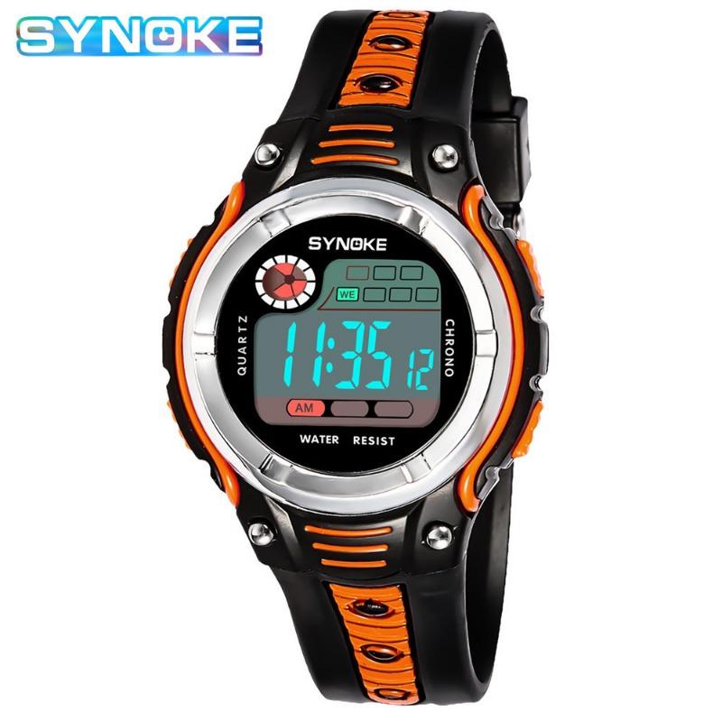 Top brand new watch large dial plastic tape new student sports waterproof electronic wrist watch