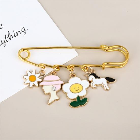 Brooch Pin Creative Shape Rust-proof Clothes Decorative Pin Jewelry Brooch