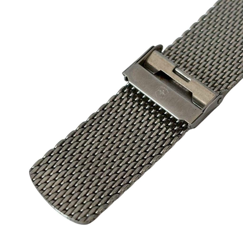 Used VICTORINOX SWISS ARMY Men's Watch Chronograph Stainless Steel Silver Sapphire Crystal 100m Water Resistant with Box 241589 Victorinox