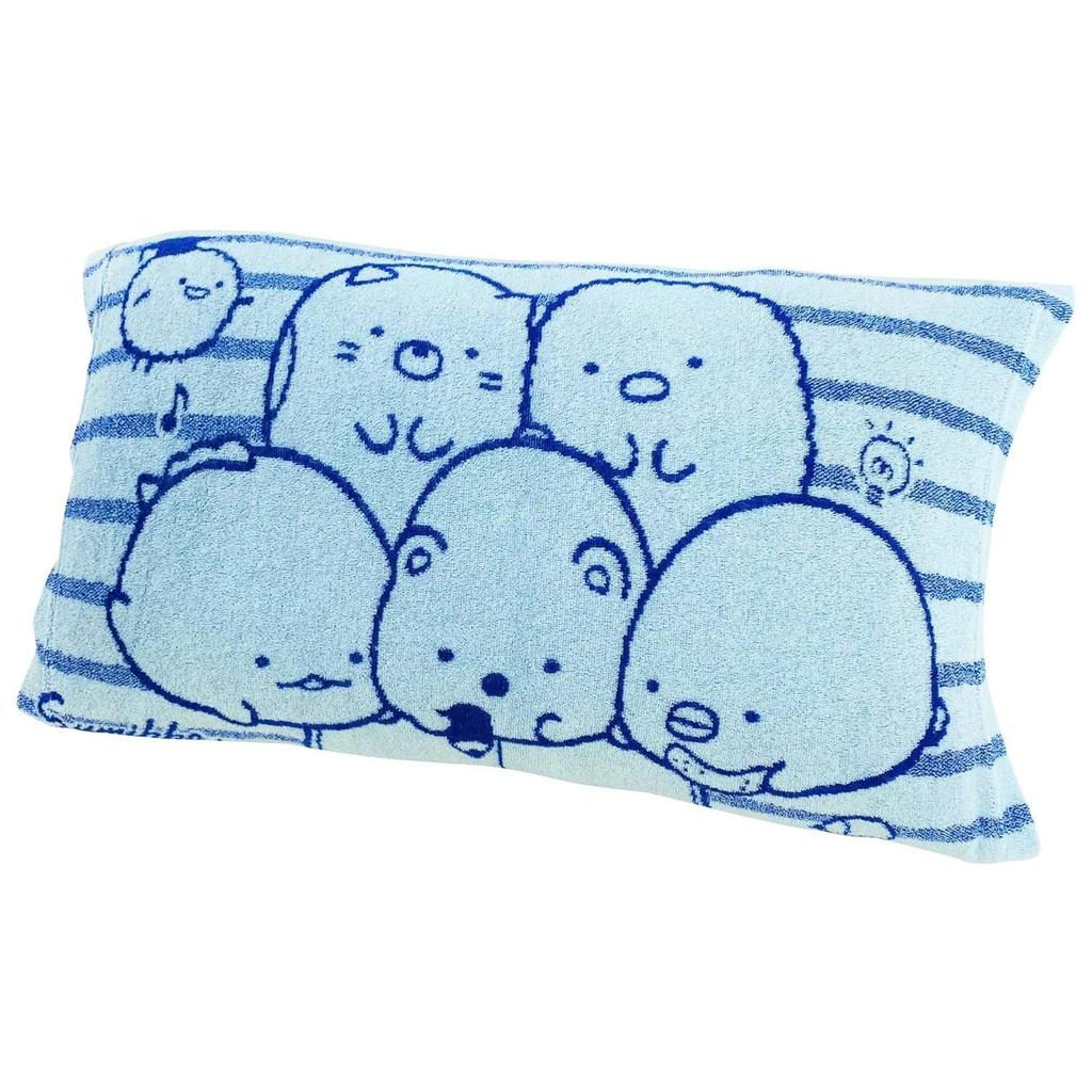 MORIPiLO Sumikko Gurashi Pillow Cover Towel Fabric Lizard (Soft Comfortable Stretchable Pillowcase) 43x63 35x50cm Usable Parents Children Unisex Cute