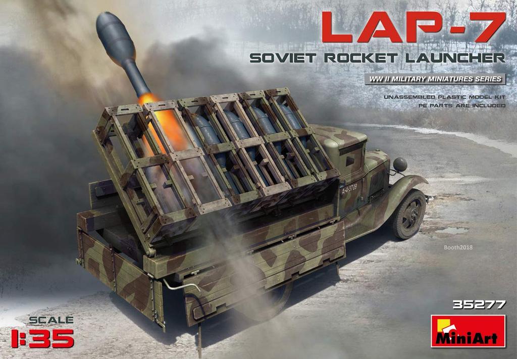 Miniart scale Soviet rocket launcher plastic model MA35277 1/35 LAP-7
