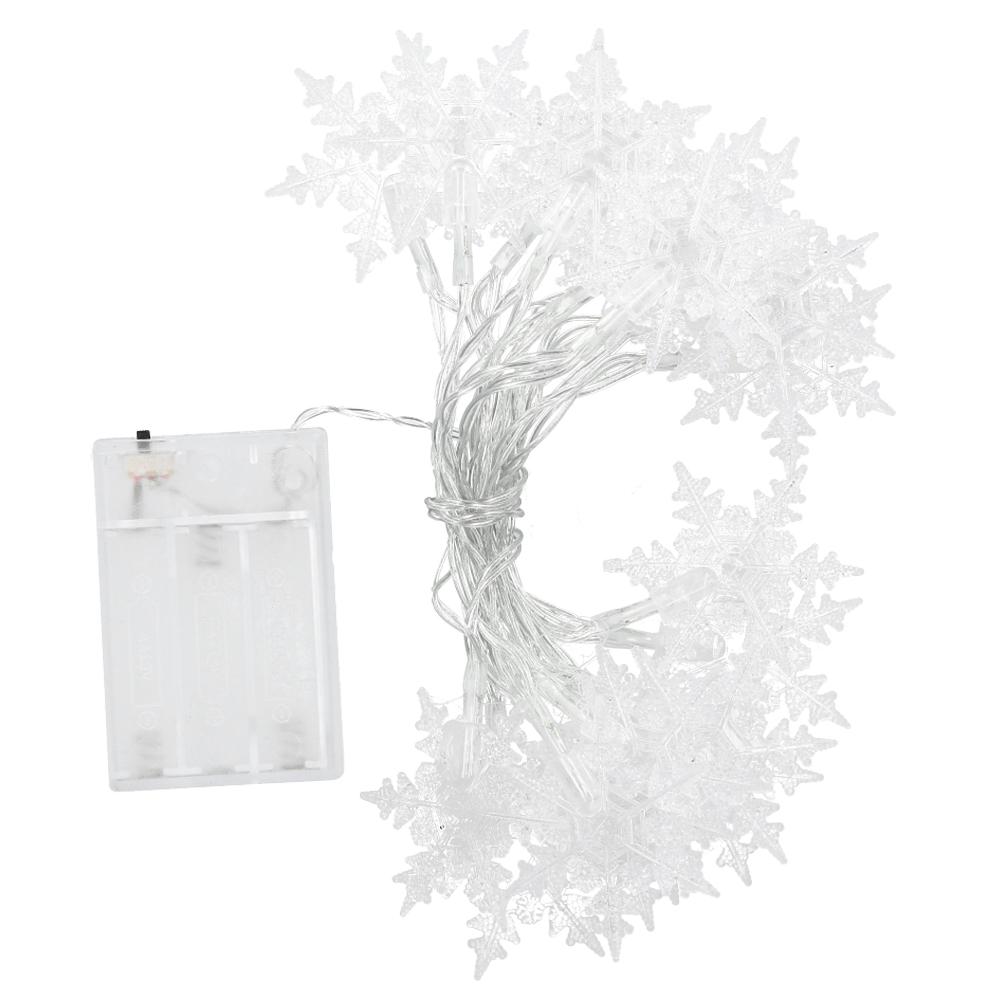 3Meters Snowflake Shaped Light Strings LED Christmas Lights for Home Curtain Party Holiday Decoratio