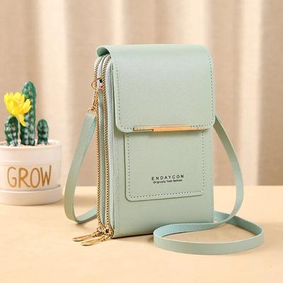 Mulheres crossbody sacos de ombro carteiras tela toque celular bolsa alça couro macio bolsa para feminino sacos mensageiro luxo