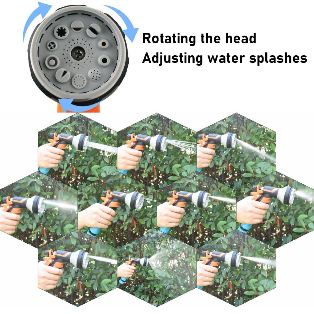 10  Modes Hose Nozzle Sprayer ABS,Rubber Water Spray Nozzle Water Hose Sprayer  Lawn Watering