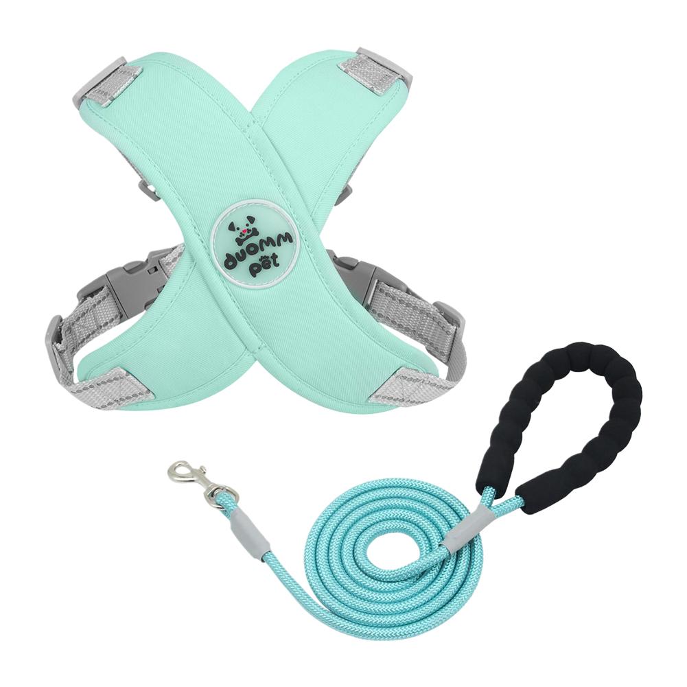 X Shaped Dog Harness Vest Set for Small Meidum Dogs Harness Leash Reflective Puppy Cat Chest Strap Outdoor Walking Chest Strap