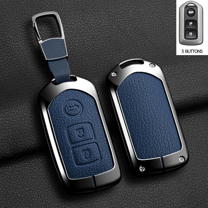 Metall Auto Schlüsselhülle Smart Fernbedienung Hüllen Auto Zubehör Für Toyota Land Cruiser Prado 150 Sienta Porte Raum Alphard Isis Noah black