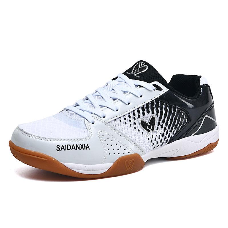 

Spot table tennis men s and women s breathable shock absorption professional volleyball shoes flat badminton shoes lightweight table tennis feather sp 45