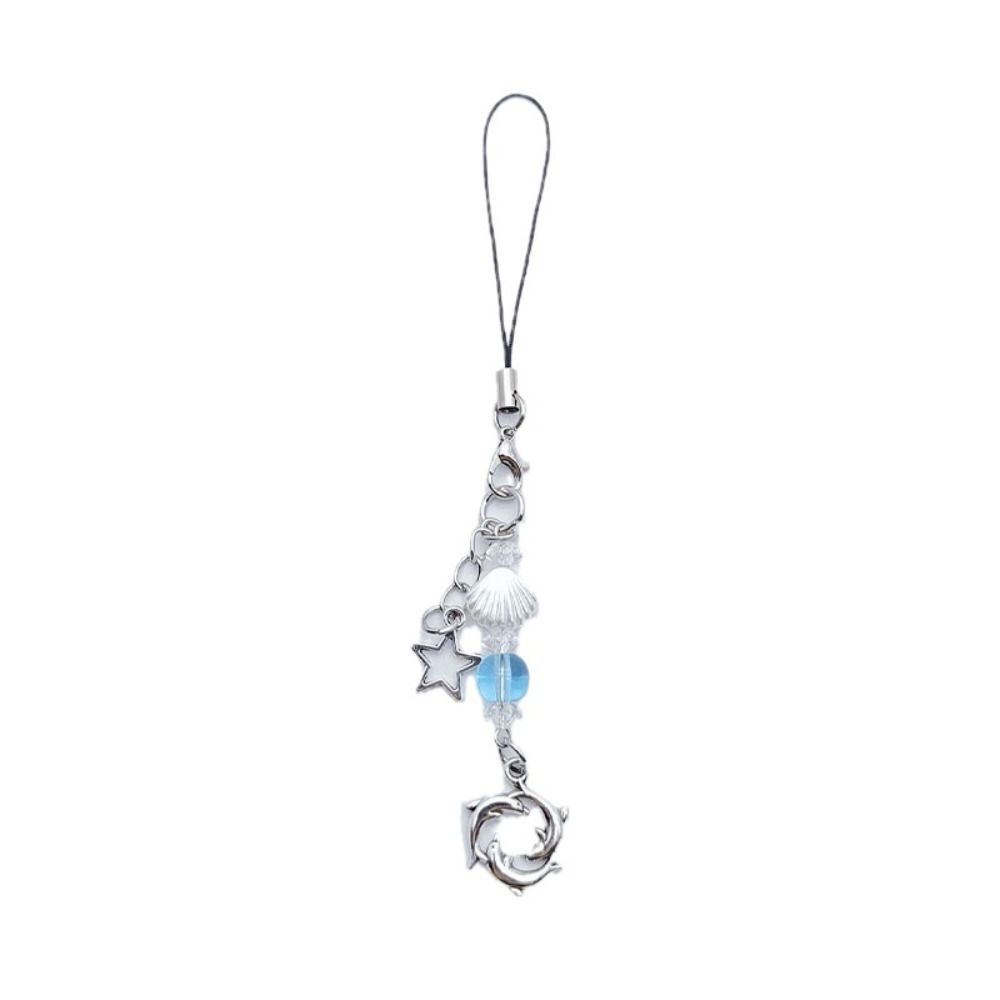 Acrylic Shell Dolphin Mobile Phone Chain Beaded Five-pointed Star Phone Lanyard  Decoration