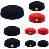 Pillbox Hat Air Hostesses Caps Formal Beret Marching Band Hat Airline Stewardess Hat  Performance