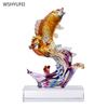 Home Feng Shui Ornament Living room glazed fish Arts and Crafts Office desktop decorations gift originality Home Decoration 1pcs