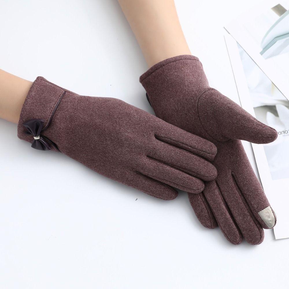 Gloves Suede Mittens Warm Gloves Female Gloves Full Finger Gloves Winter Gloves  Gloves