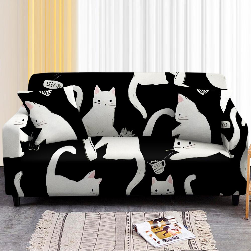 

Эластичный чехол для дивана с принтом котов, чехол для дивана, угловой чехол для дивана для гостиной, чехол для дивана