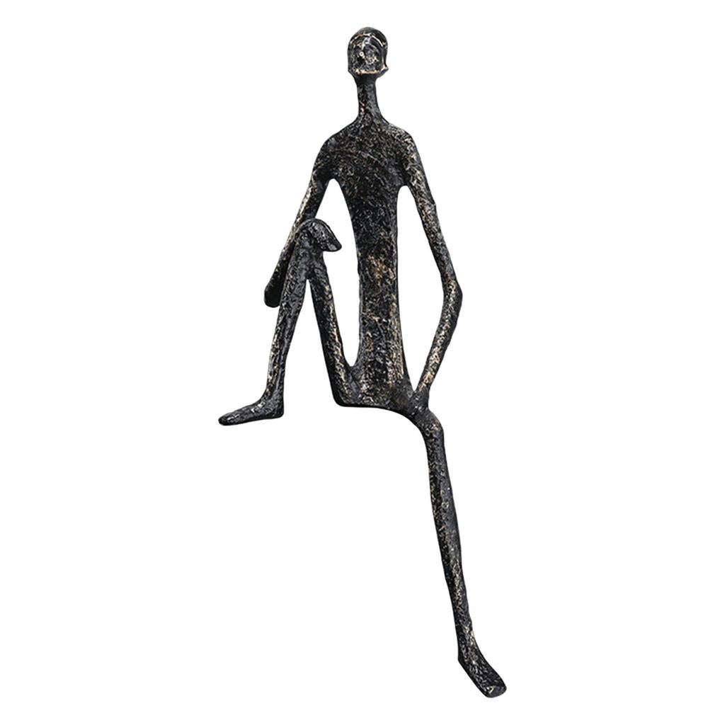Abstract Human Figurine Metal Statue Sculpture for Table Bookshelf Christmas Home Decor Collectible Table Sculpture Decoration