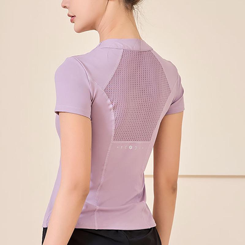 Breathable Summer Workout T-shirt for Running, Gym, and Yoga