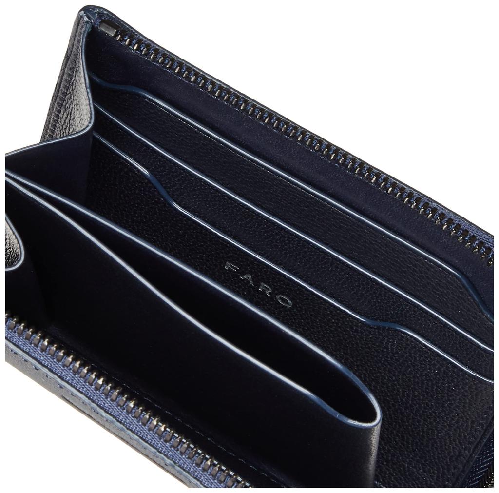 Carteira Faro com Zíper Curto, Azul Marinho